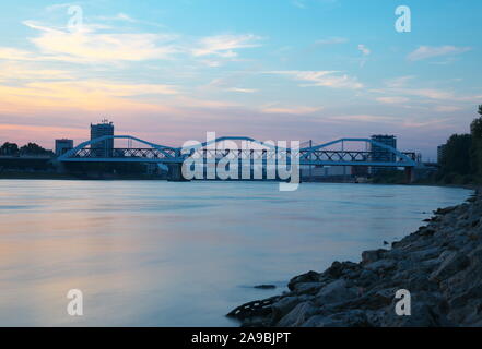 Mannheim bei Sonnenuntergang Stockfoto