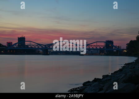 Mannheim bei Sonnenuntergang Stockfoto