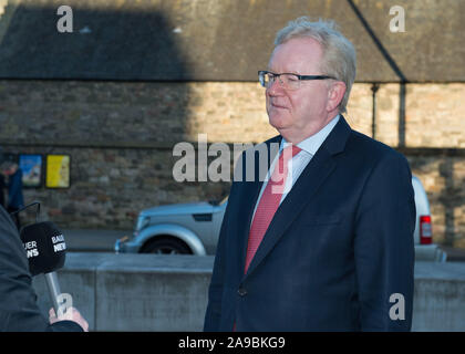 Edinburgh, Großbritannien. 14. November 2019. Im Bild: Jackson Carlaw MSP-kommissarische Leiter der Schottischen Konservativen und Unionist Party. Foto op außerhalb des Schottischen Parlaments. Credit: Colin Fisher/Alamy leben Nachrichten Stockfoto