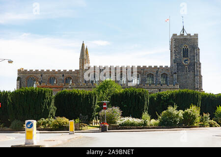 St. Peter und St. Paul's Church, Clare in Suffolk, Großbritannien, wurde 13-15 Jahrhundert gebaut Stockfoto