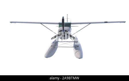 Retro-Wasserflugzeug-Illustration. 3D-Rendering Stockfoto