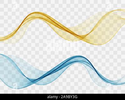 Abstrakte wave Green Wave Blue Wave Mischung Stock Vektor