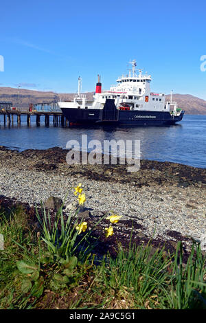 MV Coruisk, calmac Fähre, in Craignure Fähren Terminal auf der Isle of Mull. Coruisk läuft als zusätzlichen Service im Sommer. Stockfoto