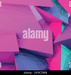 Zusammenfassung Hintergrund mit bunten Blauen und Violetten dreieckige Formen Stock Vektor