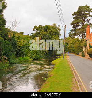 Der Bach fließt durch Thornton-le-Dale North Yorkshire Stockfoto