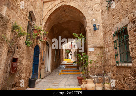 Eine alte Straße in Jaffa, Tel Aviv, Israel Stockfoto