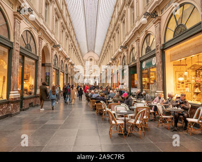 Galeries Royales Saint-Hubert oder Royal Galerie von Saint Hubert, Brüssel, Belgien Stockfoto