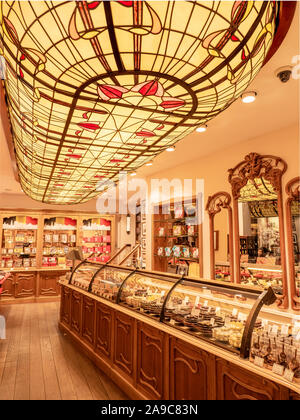 Corn Port-Royal Brüssel Chocolatier, Schokolade Shop in den Galeries Royales Saint-Hubert, Brüssel, Belgien Stockfoto