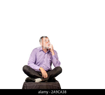 Bild Portrait einer emotionalen Mann mittleren Alters Stockfoto