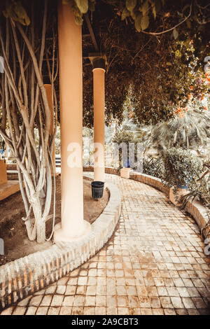 Detail der Gärten Jardin Majorelle in Marrakesch Stockfoto