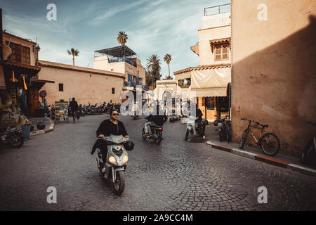 Medina und zoco detail Straßen in Marrakesch Stockfoto