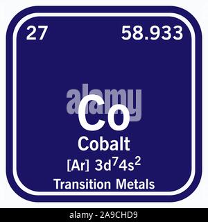 Cobalt Periodensystem der Elemente Vektor-illustration eps 10. Stock Vektor