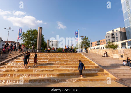 Cascade Schritte, Anker Rd, Bristol, England, Großbritannien Stockfoto