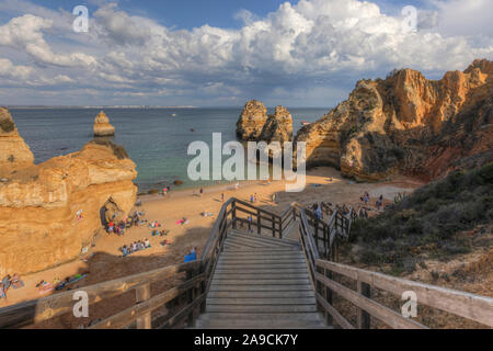 Praia do Camilo, Lagos, Algrave, Portugal, Europa Stockfoto