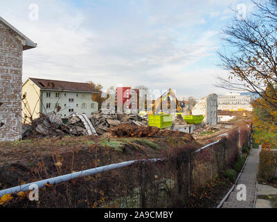 Abriss einer Wohnsiedlung in Regensdorf ZH Stockfoto