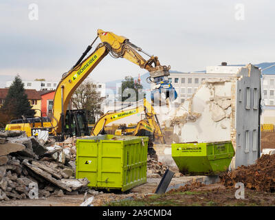 Abriss einer Wohnsiedlung in Regensdorf ZH Stockfoto