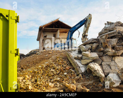 Abriss einer Wohnsiedlung in Regensdorf ZH Stockfoto