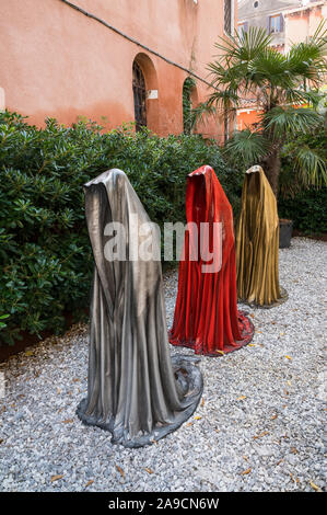 Die Hüter der Zeit Skulpturen von Manfred Kleinhofer in Venedig, Italien Stockfoto