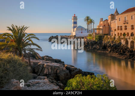 Leuchtturm Museum von Santa Marta, Cascais, Lissabon, Portugal, Europa Stockfoto