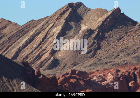 Geologische Formationen an der Schüssel mit Feuer in den Lake Mead National Recreation Area, Nevada Stockfoto