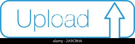 Schaltfläche "Upload" mit Pfeilen. Vektor für Web Blogs, Content Updates und News Feed, Web Forms. Vektor Illustration auf weißen isoliert Stock Vektor