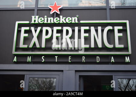 Amsterdam, Niederlande. November 2019, 11. Die Heineken Experience Brauerei in Amsterdam. Stockfoto