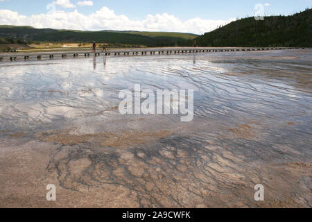 Orange wasser Grand Prismatic Spring, Yellowstone National Park Stockfoto