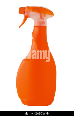 Reinigungsmittel Flasche vor weißem Hintergrund Stockfoto
