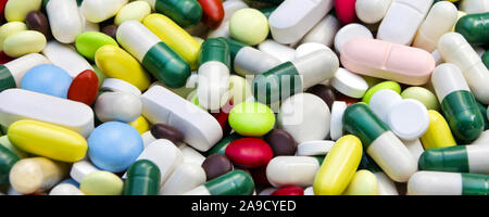 Tabletten und Pillen Nahaufnahme Stockfoto