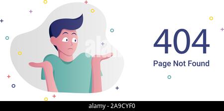 Fehler die Seite wurde nicht gefunden. Stock Vektor