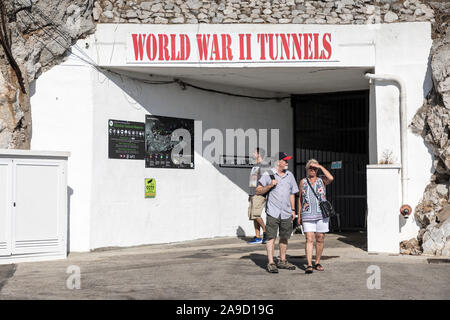 Hay's Ebene Eingang zum Zweiten Weltkrieg Tunnel, Gibraltar Stockfoto