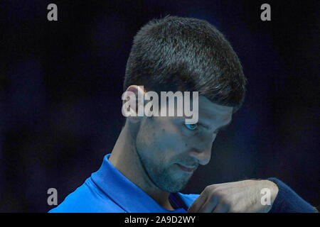 Londra, Italien. 14 Nov, 2019. novac Djokovic, Srb, während Nitto ATP-Finale Novak DJOKOVIC VS ROGER FEDERER, Tennis Internationals in Londra, Italien, 14. November 2019 - LPS/Roberto Zanettin Credit: Roberto Zanettin/LPS/ZUMA Draht/Alamy leben Nachrichten Stockfoto