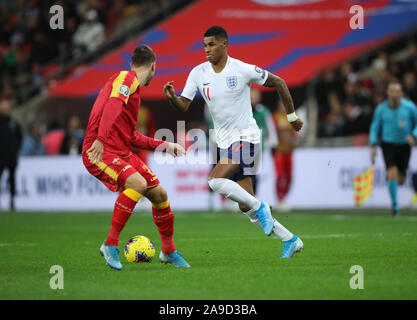 London, Großbritannien. 14 Nov, 2019. Marcus Rashford (E) Das heutige Spiel zwischen England und Montenegro ist international das England der 1000er ältere Männer überein und es ist England v Montenegro EUFA EURO nähere Bestimmung im Wembley Stadion, London, am 14. November 2019. ** Nur die redaktionelle Nutzung, eine Lizenz für die gewerbliche Nutzung erforderlich. Keine Verwendung in Wetten, Spiele oder einer einzelnen Verein/Liga/player Publikationen ** Quelle: Paul Marriott/Alamy leben Nachrichten Stockfoto