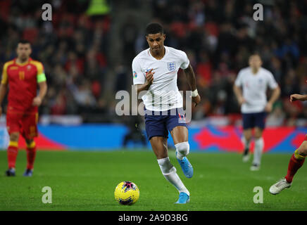 London, Großbritannien. 14 Nov, 2019. Marcus Rashford (E) Das heutige Spiel zwischen England und Montenegro ist international das England der 1000er ältere Männer überein und es ist England v Montenegro EUFA EURO nähere Bestimmung im Wembley Stadion, London, am 14. November 2019. ** Nur die redaktionelle Nutzung, eine Lizenz für die gewerbliche Nutzung erforderlich. Keine Verwendung in Wetten, Spiele oder einer einzelnen Verein/Liga/player Publikationen ** Quelle: Paul Marriott/Alamy leben Nachrichten Stockfoto