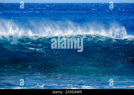 Welle in den Atlantik, Valle Gran Rey, La Gomera, Kanarische Inseln, Spanien Stockfoto
