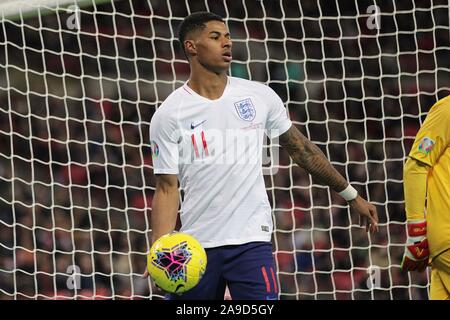 London, Großbritannien. 14 Nov, 2019. Marcus Rashford von England während der UEFA EURO 2020 Qualifikation Gruppe eine Übereinstimmung zwischen England und Montenegro im Wembley Stadium am 14. November 2019 in London, England. (Foto von Matt Bradshaw/) Credit: PHC Images/Alamy leben Nachrichten Stockfoto