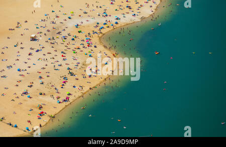 Badestrand Silbersee II, Haltern am See, Haltern am See, Ruhrgebiet, Nordrhein-Westfalen, Deutschland Stockfoto