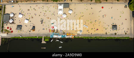 Seaside Beach Waterpark an der Baldeneysee, Ruhrgebiet, Baldeneysee, Essen, Ruhrgebiet, Nordrhein-Westfalen, Deutschland Stockfoto