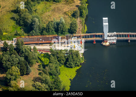 Kampmann Brücke zwischen Kupferdreh, Heisingen im Ruhrgebiet, Ruhrgebiet, Essen, Ruhrgebiet, Nordrhein-Westfalen, Deutschland Stockfoto