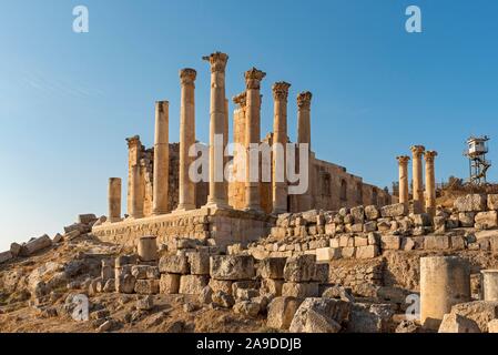 Tempel des Zeus, Jerash, Jordanien Stockfoto