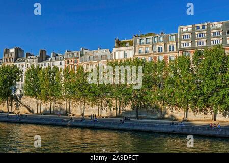 Quai des Orfèvres auf der Seine, Paris, Ile de France, Frankreich Stockfoto