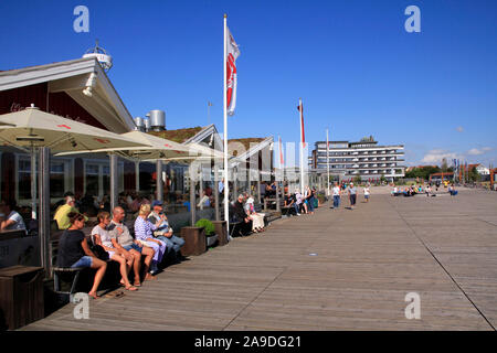 Promenade in St. Peter Ording, Schleswig-Holstein, Deutschland Stockfoto