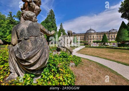 Residenz, Würzburg, Unterfranken, Bayern, Deutschland Stockfoto