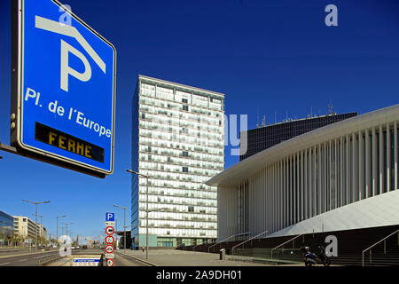 Neue Philharmonie auf dem Kirchberg, Luxemburg, Großherzogtum Luxemburg Stockfoto