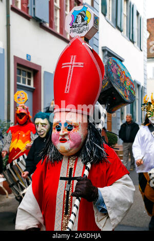 Parade an der Basler Fasnacht, Basel, Kanton Basel-Stadt, Schweiz Stockfoto