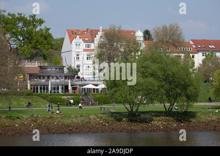 Café Ambiente am Osterdeich, Bremen, Deutschland, Europa Stockfoto