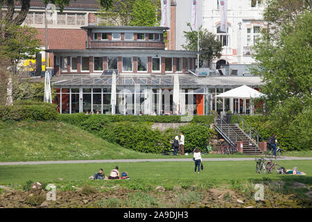 Café Ambiente am Osterdeich, Bremen, Deutschland, Europa Stockfoto