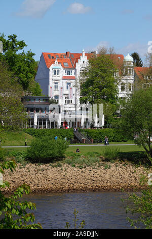 Café Ambiente am Osterdeich, Bremen, Deutschland, Europa Stockfoto