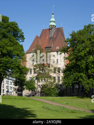 Ehemalige Polizeistation, heute Stadtbibliothek in den Wallanlagen, Bremen, Deutschland, Europa Stockfoto