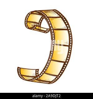 Filmstreifen für Retro Kamera Color Vector Stock Vektor